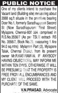 public notice in newspapers