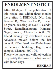 enrolment notice ads