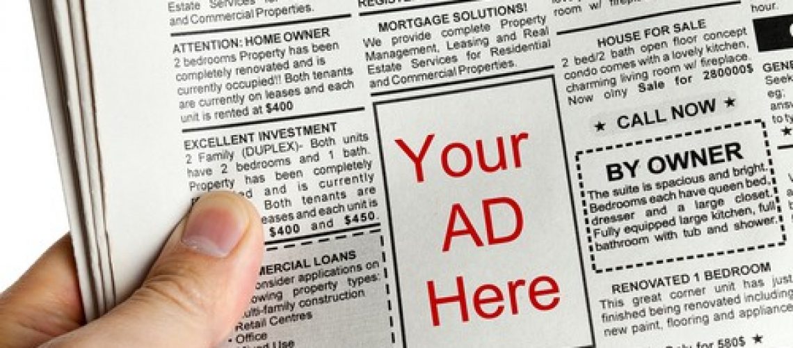 Newspaper advertisement